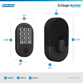 Remsen Trim on Schlage Arrive deadbolt adds stylish door detail