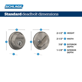 Schlage B60 N 609 interior view showing turn knob for quick access.