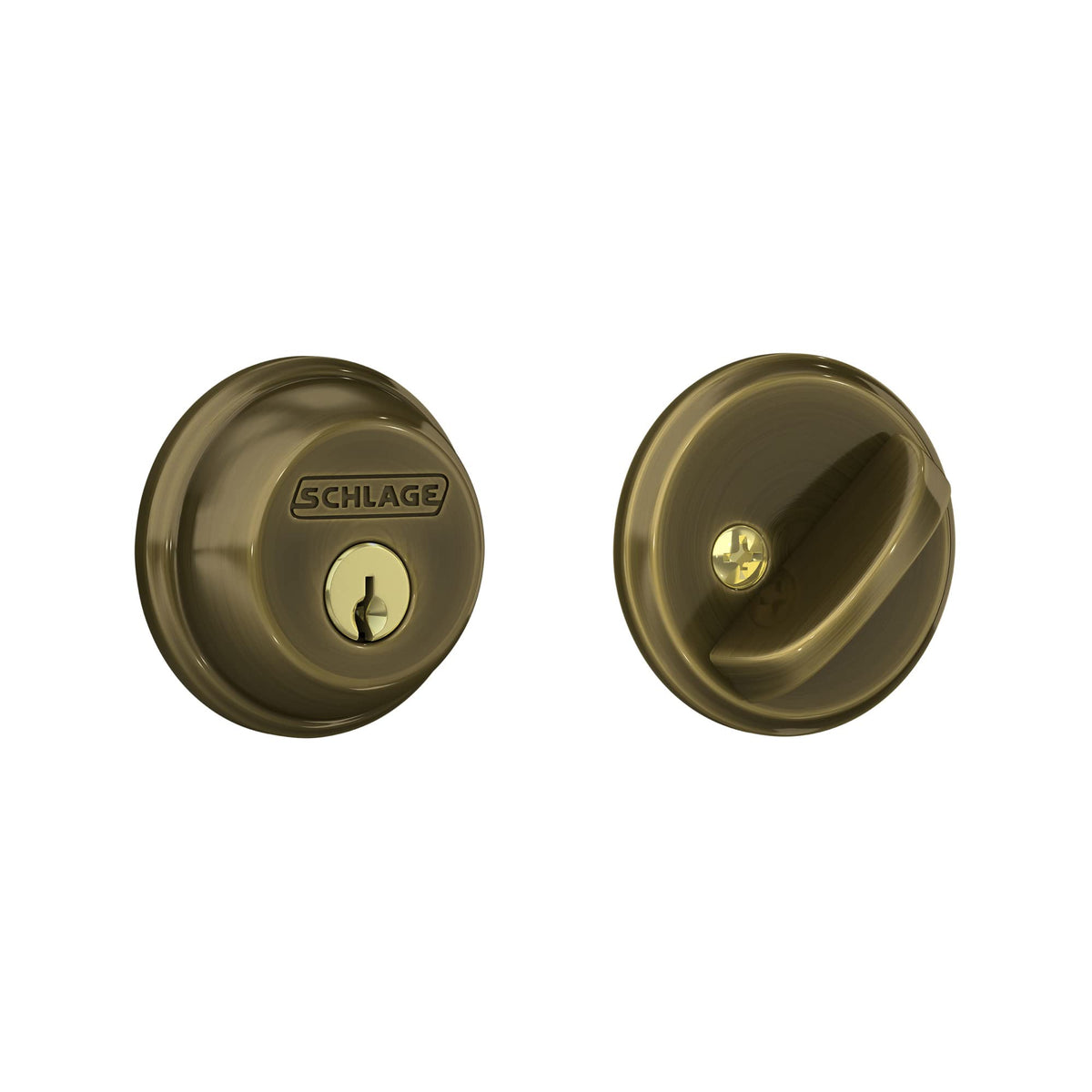 Schlage B60 N 609 strike reinforcer and mounting hardware visible.