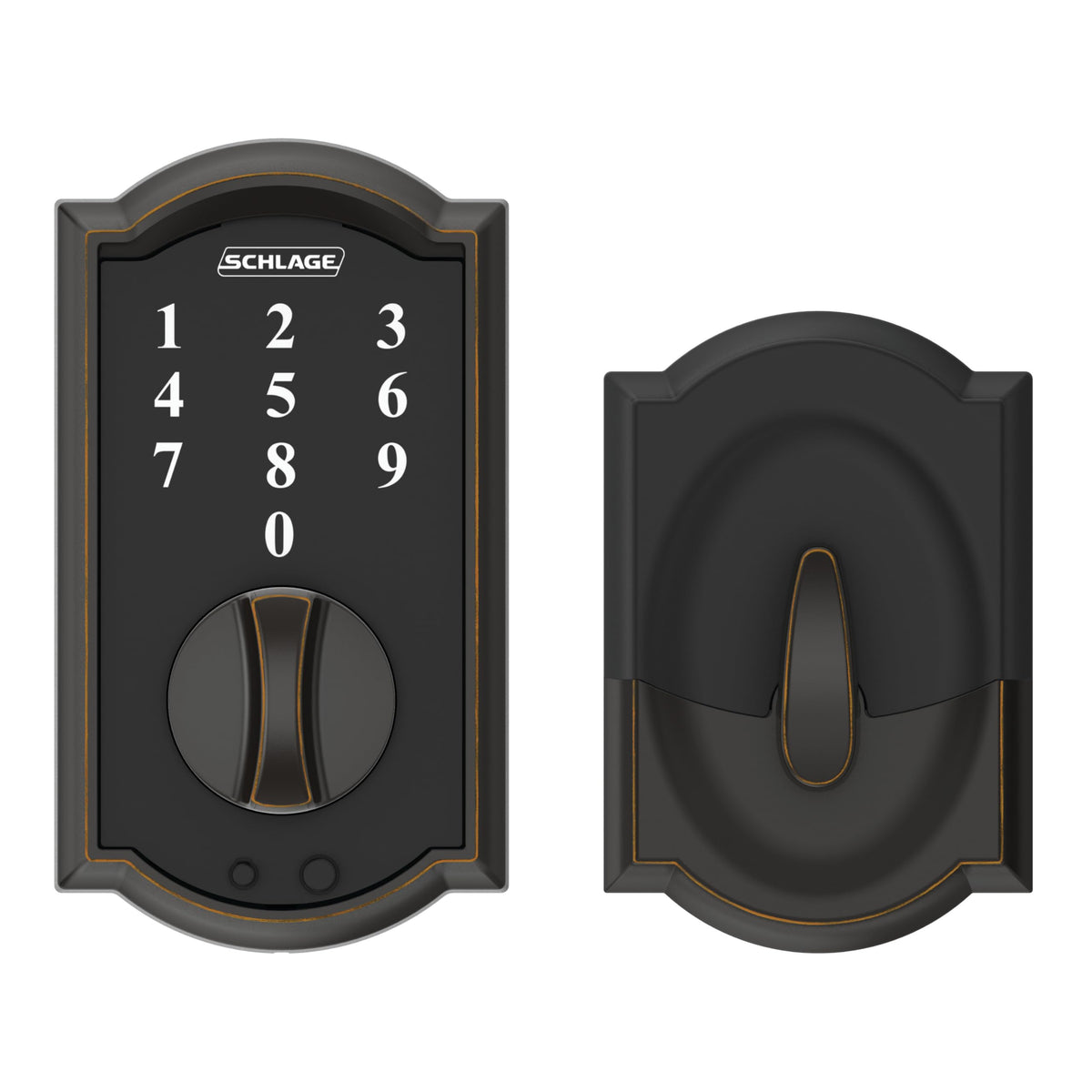 Schlage BE375 CAM 716 Camelot cylinder-free design reduces picking risk