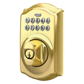 Schlage Camelot includes a 9V battery for reliable operation.