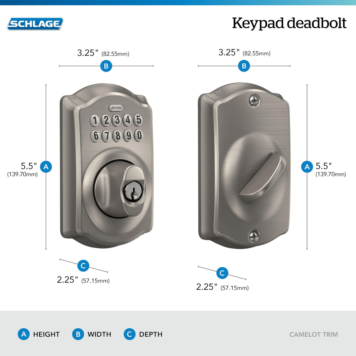 Schlage Camelot installation process requiring only a screwdriver