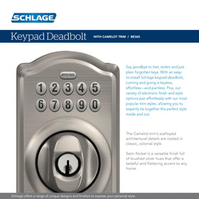 Schlage Camelot easy-install with one-tool setup for quick replacement.