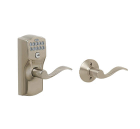 Quick screwdriver installation guide for Schlage Camelot keypad lock on your door.