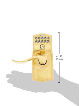 Schlage Camelot illuminated keypad for dark entry access