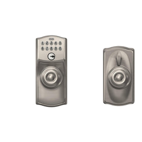 Flex Lock button on Schlage Camelot keypad lock to switch modes