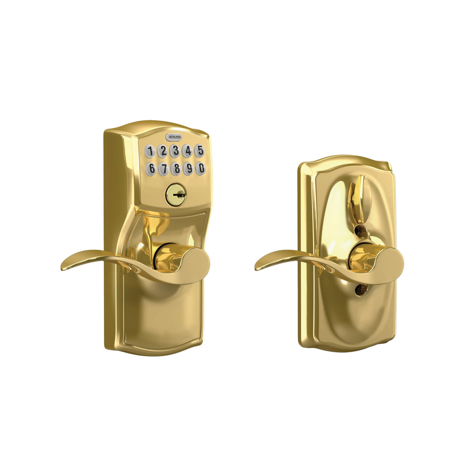 Schlage Camelot keypad lock front view showing keyless entry convenience