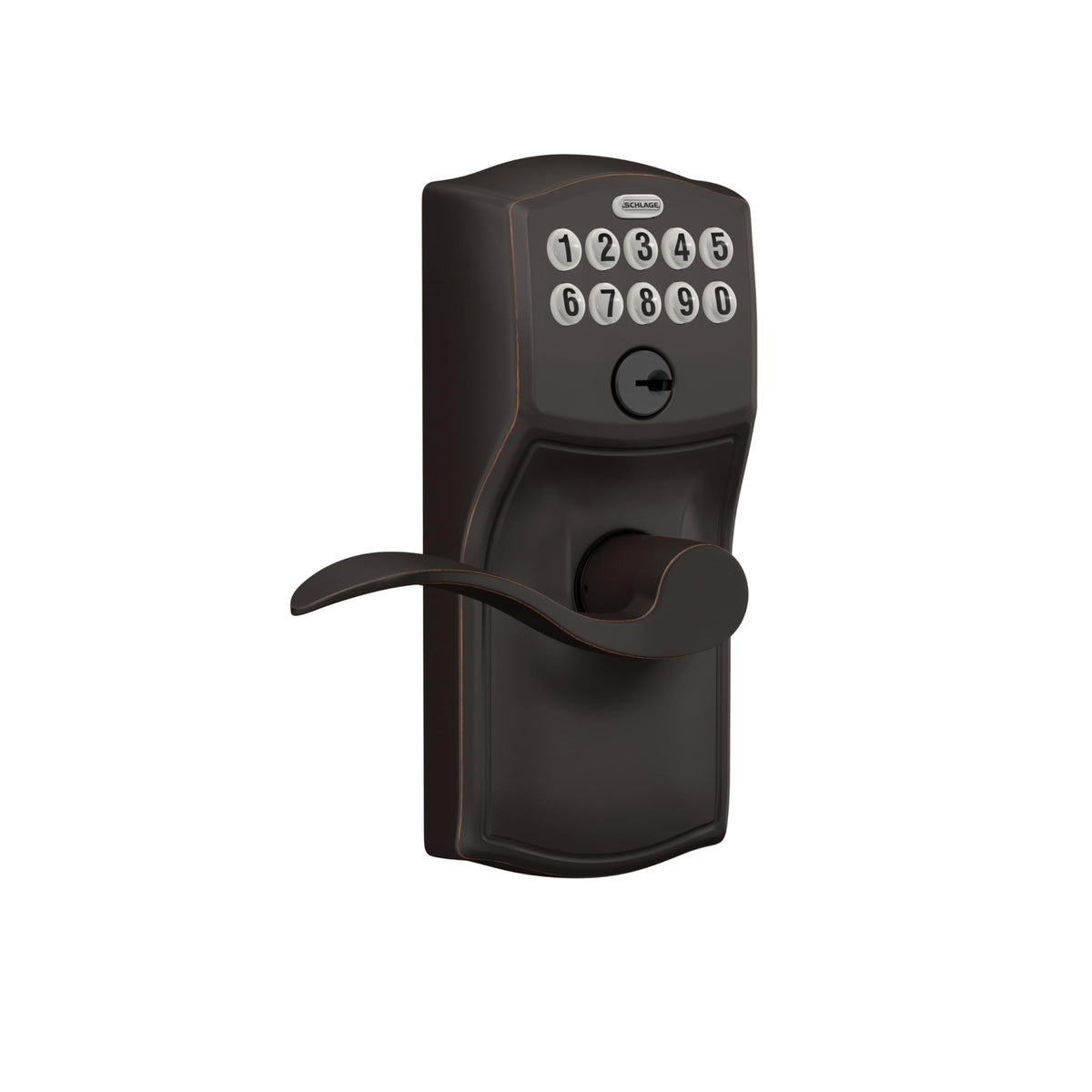 Schlage Camelot keypad lock lever keypad buttons for quick code access