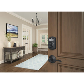 Schlage Camelot simple installation on a standard pre-drilled door with a screwdriver.