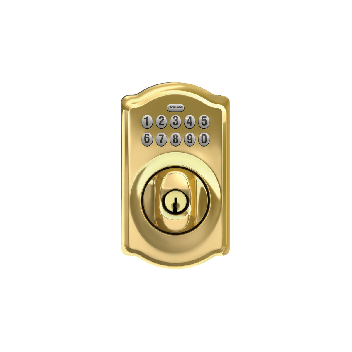 Schlage Camelot includes two override keys for manual access.