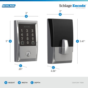 Schlage Encode app control via Schlage Home keeps you informed on the go.