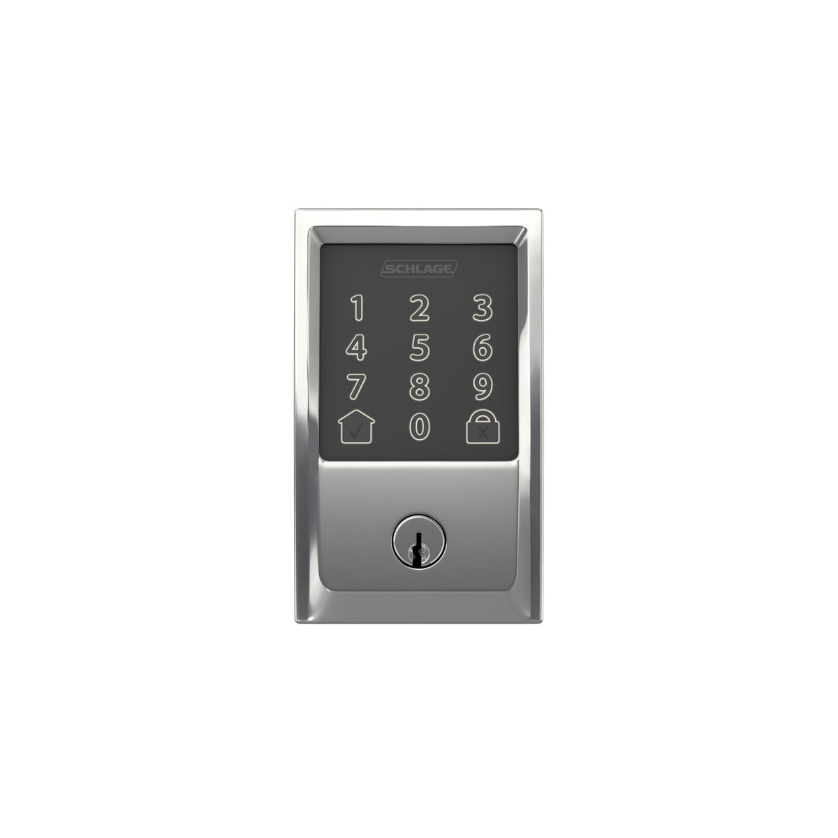 Schlage Encode auto-lock and time-delay options enhance security and convenience.