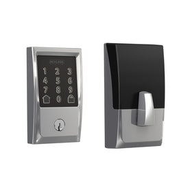 Schlage Encode deadbolt with touchscreen front door for seamless keyless entry.
