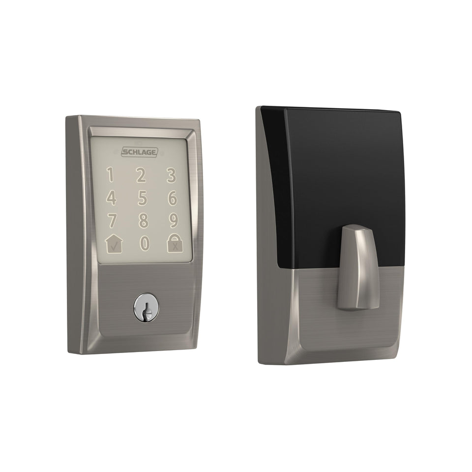 Schlage Encode front view deadbolt with keyless entry and secure design.