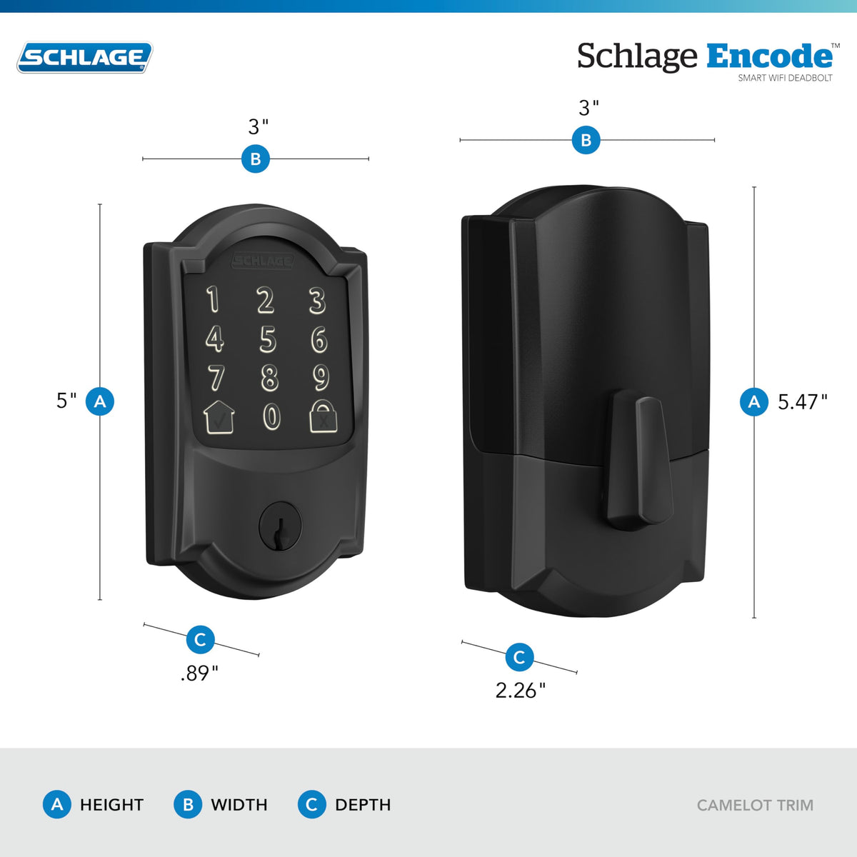 Schlage Encode matte black finish adds sleek style to modern entryways