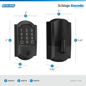 Schlage Encode matte black finish adds sleek style to modern entryways
