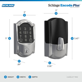 Schlage Encode Plus built-in WiFi setup showing remote control from anywhere.