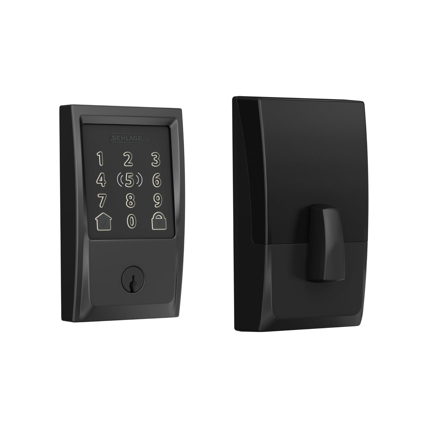 Schlage Encode Plus front door WiFi lock enables remote control and monitoring.