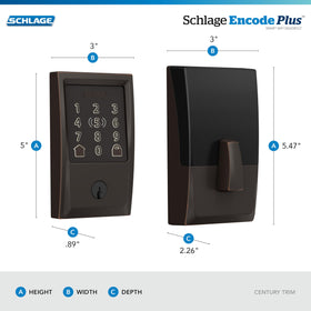 Schlage Encode Plus tap to unlock with Apple devices for easy access.