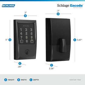 Schlage Encode interior panel highlights easy screwdriver-free installation