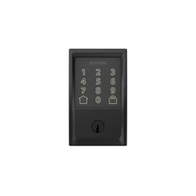 Schlage Encode voice-control-ready image highlights compatibility with Alexa or Google Home