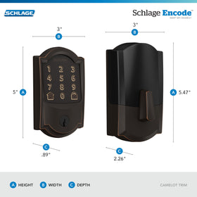 Schlage Encode with Alexa and Google Assistant enables hands-free door access.