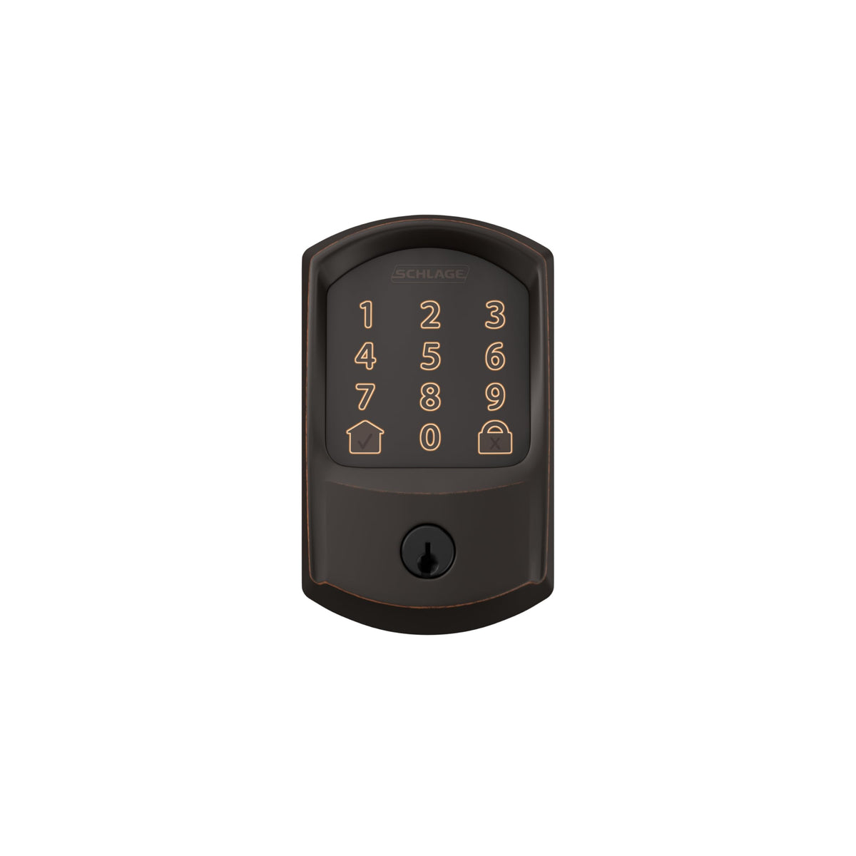Schlage Encode automation settings display showing auto-lock and time delays