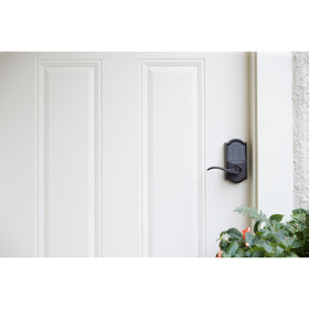 Schlage Encode auto-lock demonstration showing time-delayed relocking feature