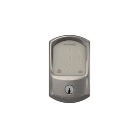 Schlage Encode auto-lock use on door demonstrates effortless daily security.