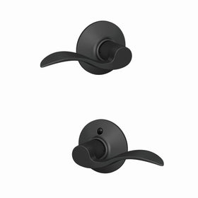 Schlage F10 ACC 622 matte black interior lever for easy access