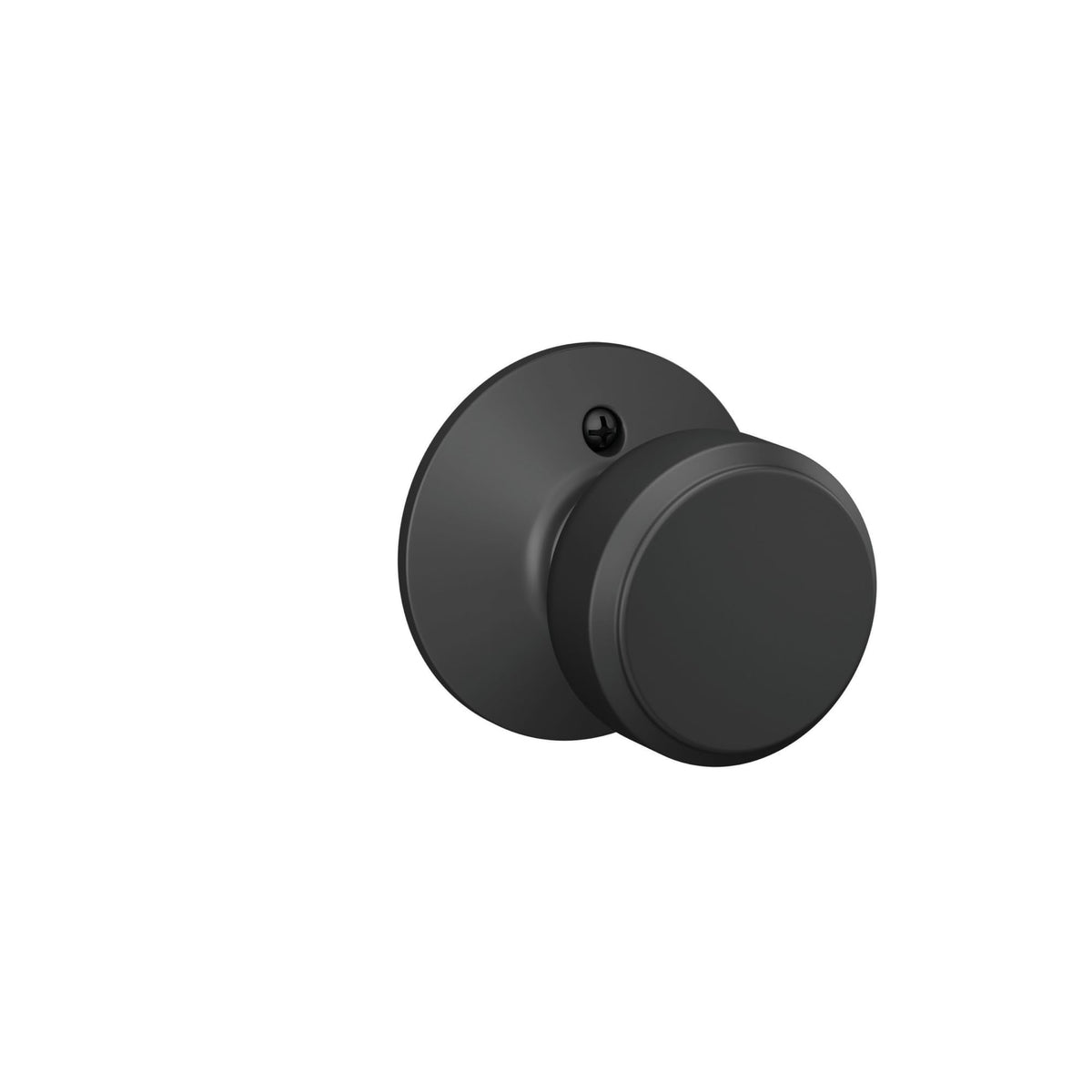 Schlage Bowery knob side view shows ease of interior door installation