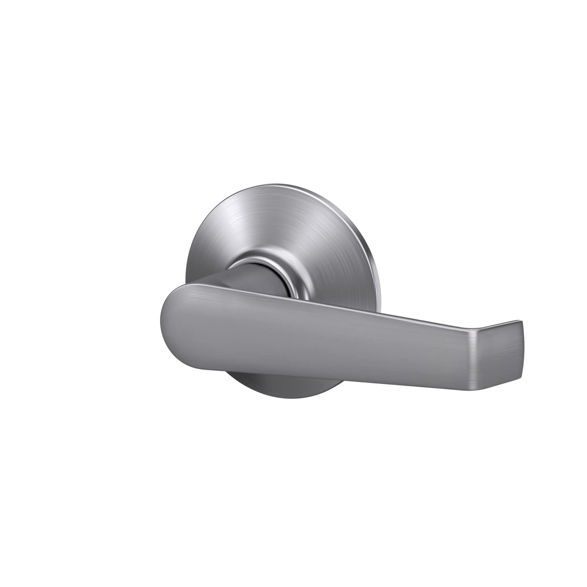 Schlage F10 CSV ELA 626 lever includes radius faceplate for versatile mounting