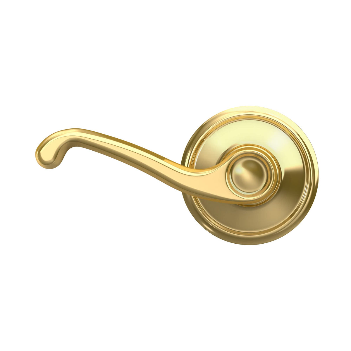 Schlage F10 FLA 605 Flair lever freely fits backsets with compatible faceplates.