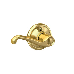 Schlage F10 FLA 605 Flair lever includes both faceplates for flexible installation.