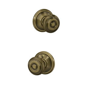 Schlage F10 V GEO 609 Georgian door knob on interior hall door for easy access.