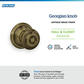 Schlage F10 V GEO 609 installation holes ready for quick DIY mounting.