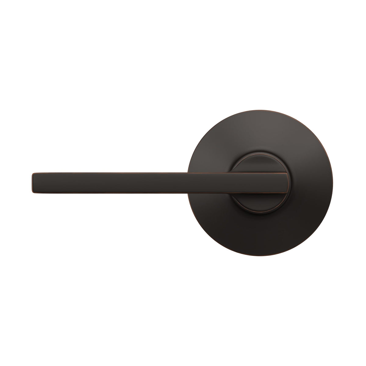 Schlage Latitude lever fits 1-3/8" to 1-3/4" doors for versatile installation.