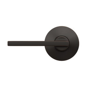 Schlage Latitude lever fits 1-3/8" to 1-3/4" doors for versatile installation.