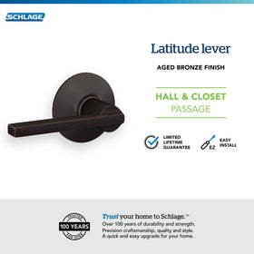 Schlage Latitude installer-friendly design shows self-aligning screw holes.
