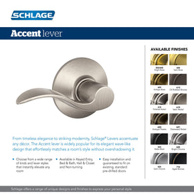Schlage F10 V ACC 619 lever shown with self aligning installation