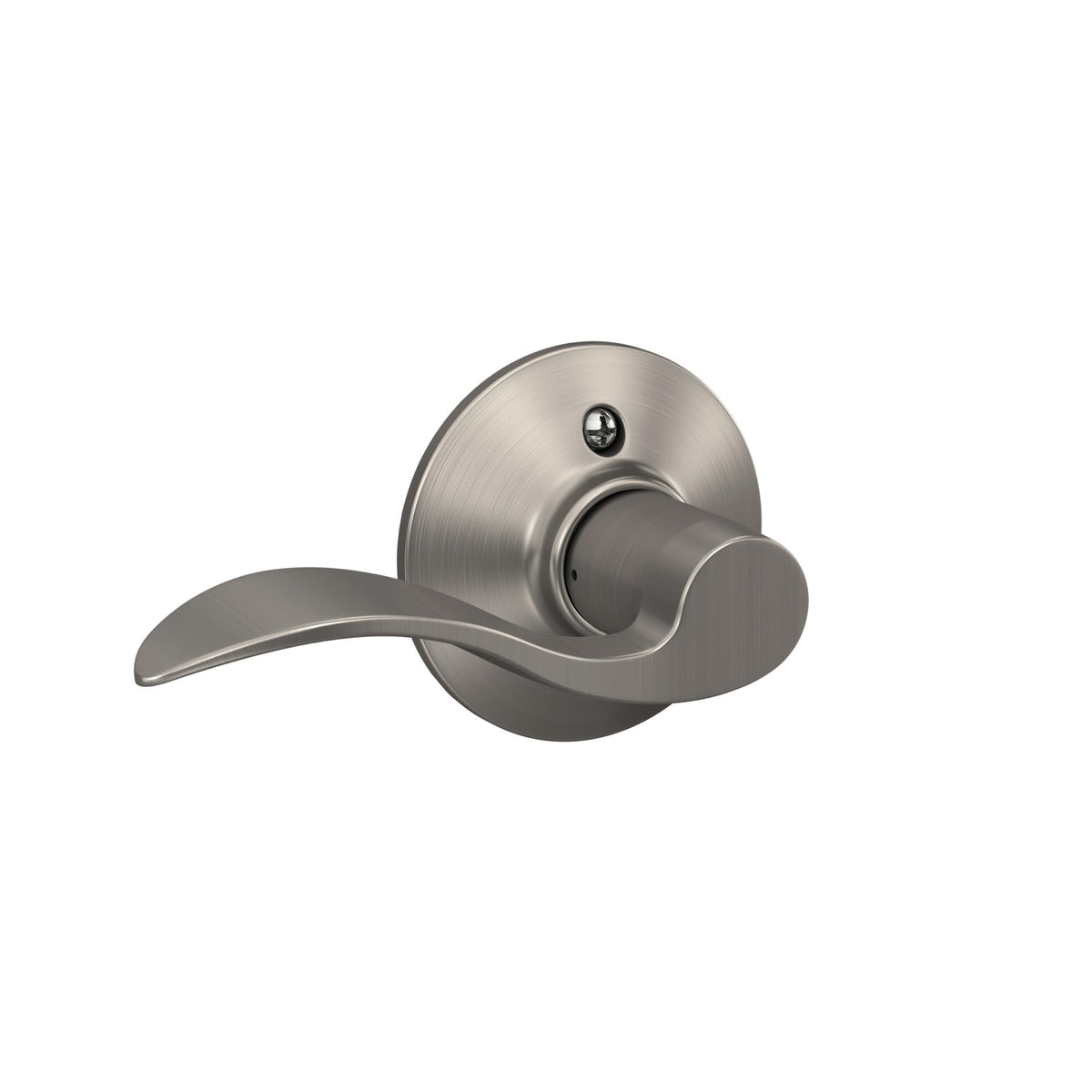 Schlage F170 ACC 619 LH left-handed dummy lever on satin nickel