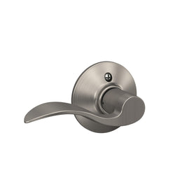 Schlage F170 ACC 619 LH left-handed dummy lever on satin nickel