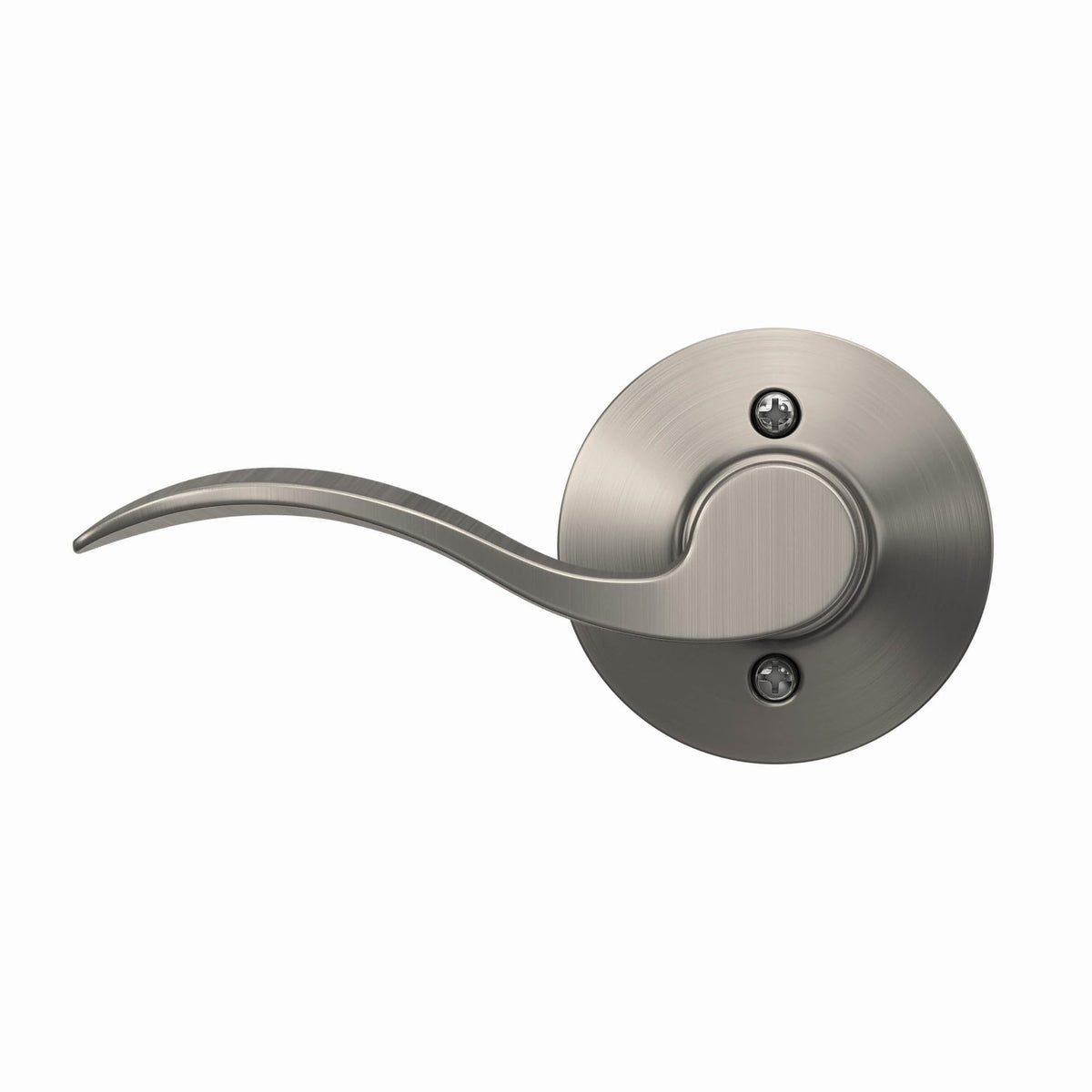 Schlage non-turning lever satin nickel for minimal hardware on interior doors