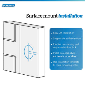 Illustration of installation considerations for dummy lever