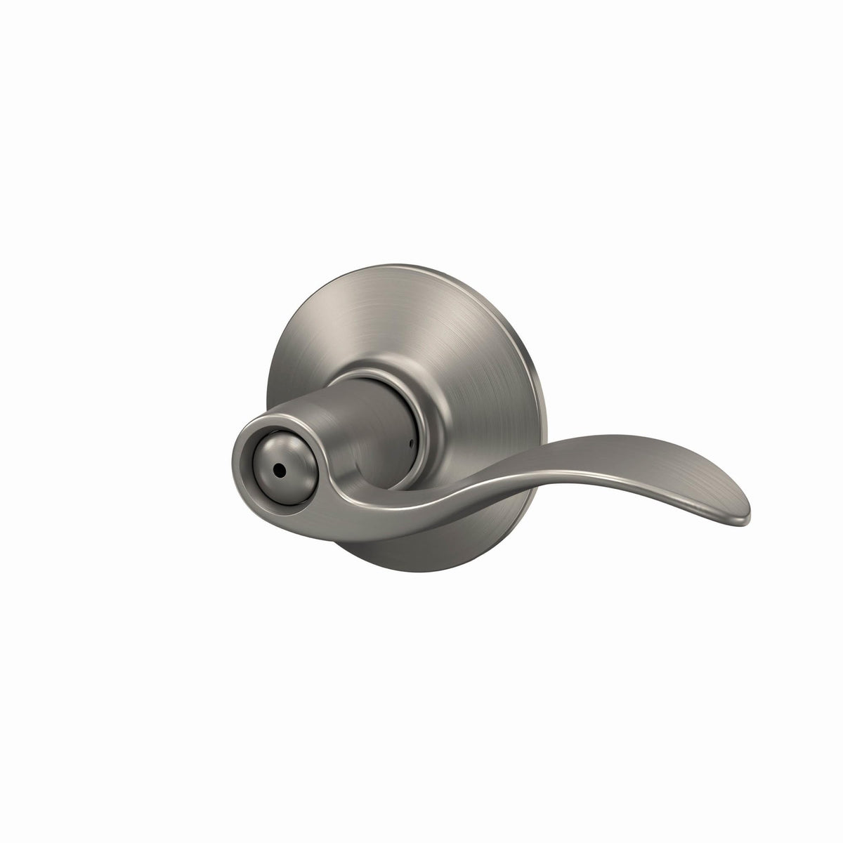 Satin nickel finish on Schlage F40 ACC 619 accent lever for modern interiors