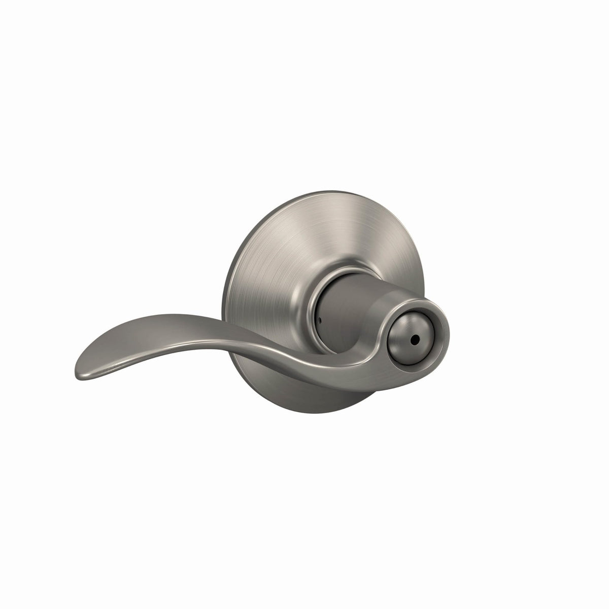 Schlage accent lever privacy function demonstrated for bedroom doors