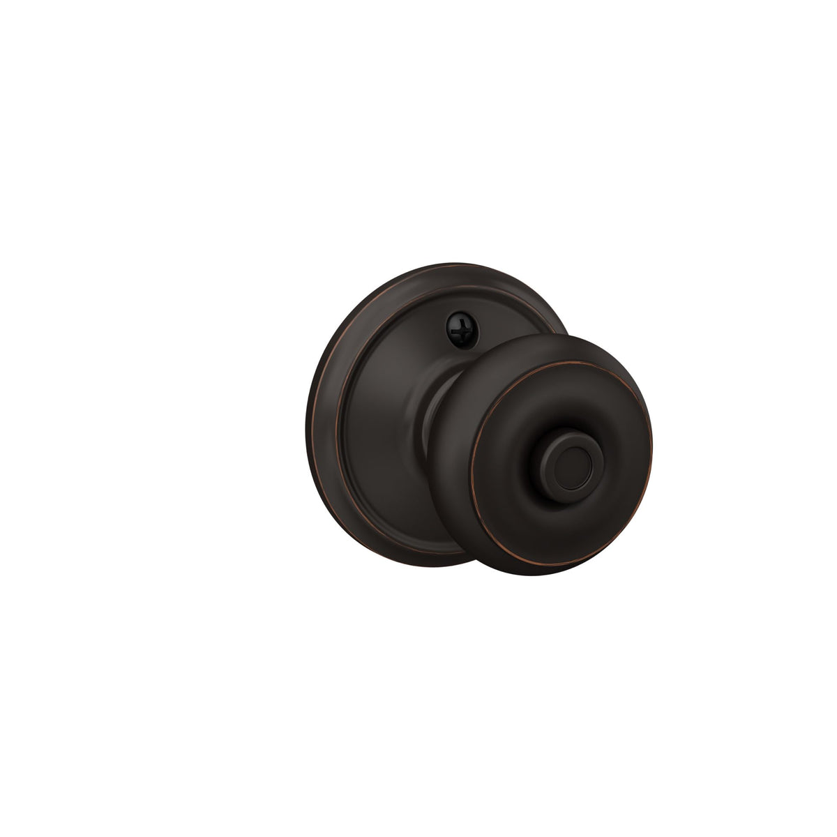 Schlage F40 GEO 716 Georgian knob with durable aged bronze finish