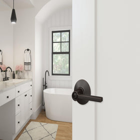 Warranty information included with Schlage F40 Latitude lever set.