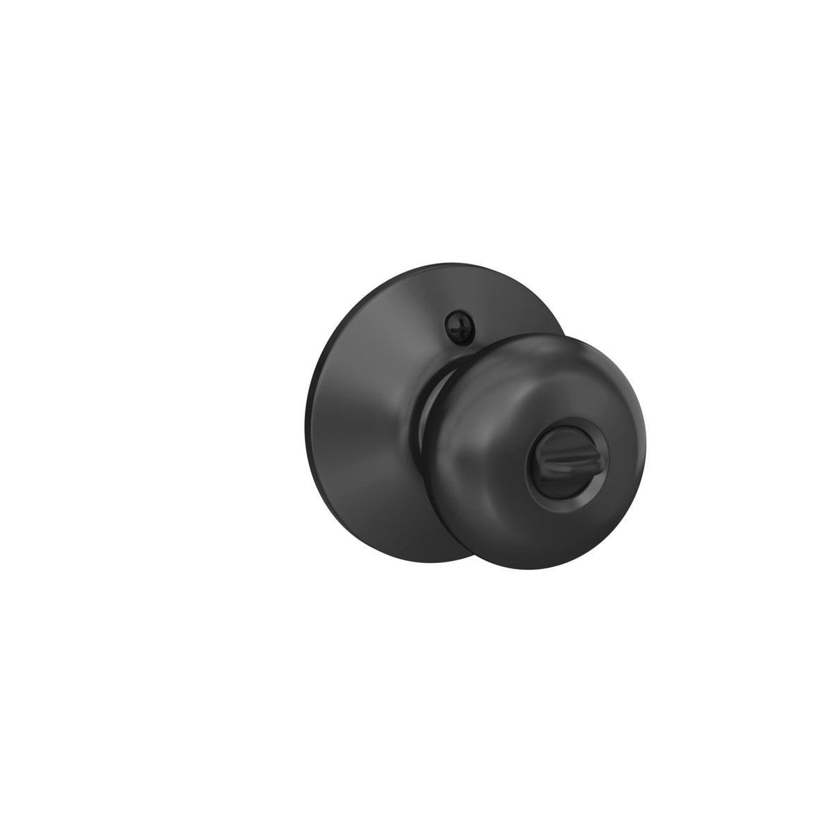Self-aligning screw holes on Schlage F51A Plymouth ease installation