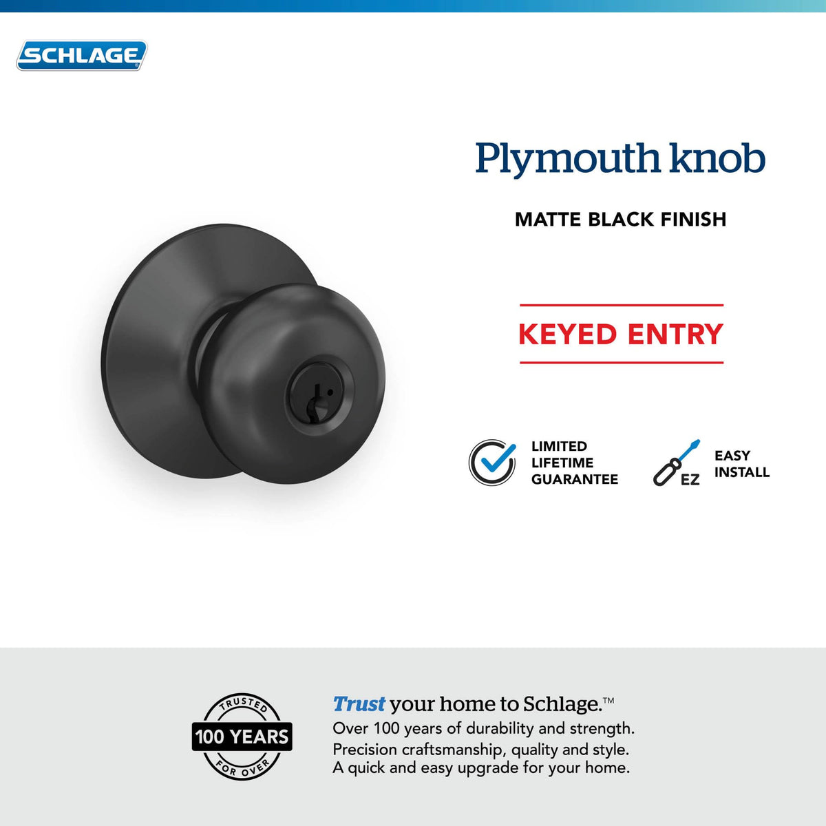 Universal latch from Schlage Plymouth fits common backsets
